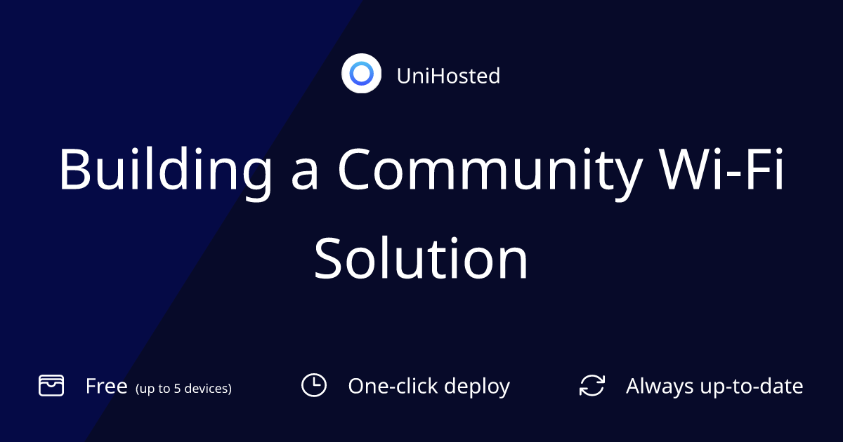 Building a Community Wi-Fi Solution
