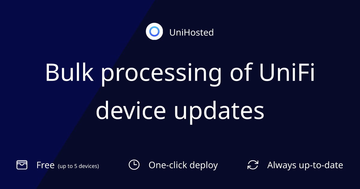 Bulk processing of UniFi device updates