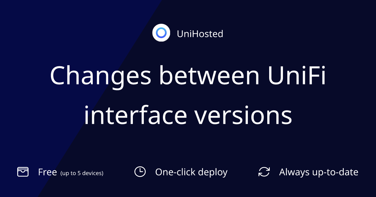 Changes between UniFi interface versions