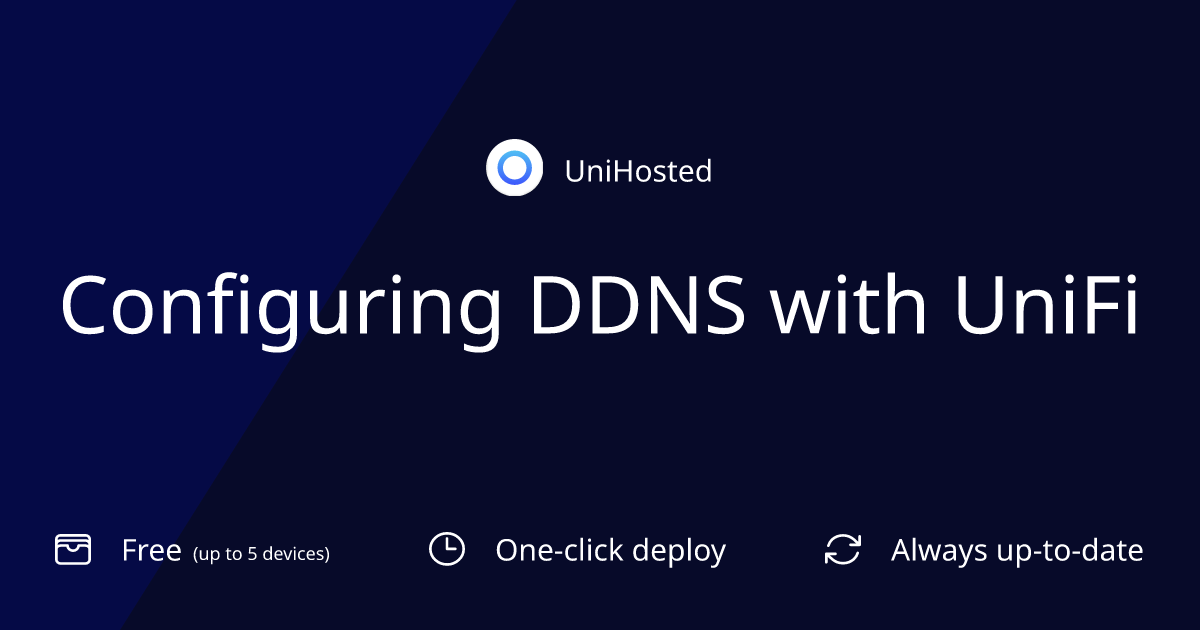 Configuring DDNS with UniFi