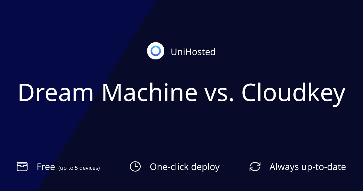 Dream Machine vs. Cloudkey