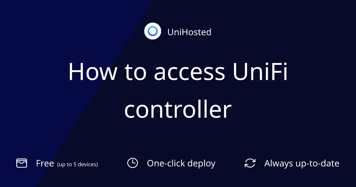 How to access UniFi controller