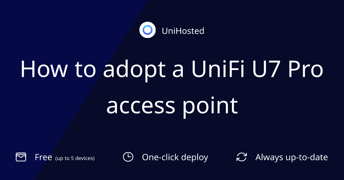 How to adopt a UniFi U7 Pro access point