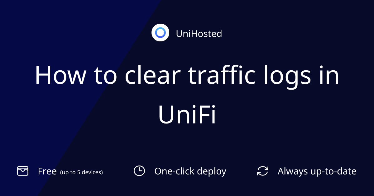 How to clear traffic logs in UniFi