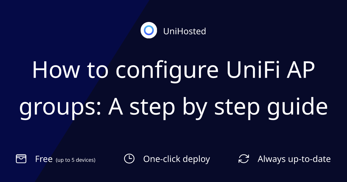 How to configure UniFi AP groups: A step by step guide
