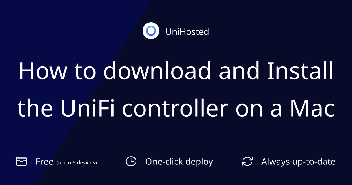 How to download and Install the UniFi controller on a Mac