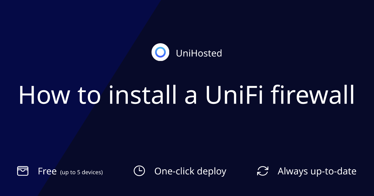 How to install a UniFi firewall