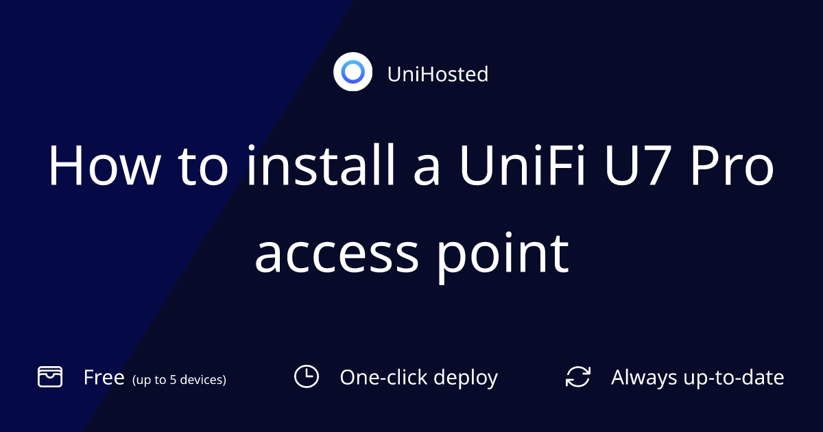 How to install a UniFi U7 Pro access point