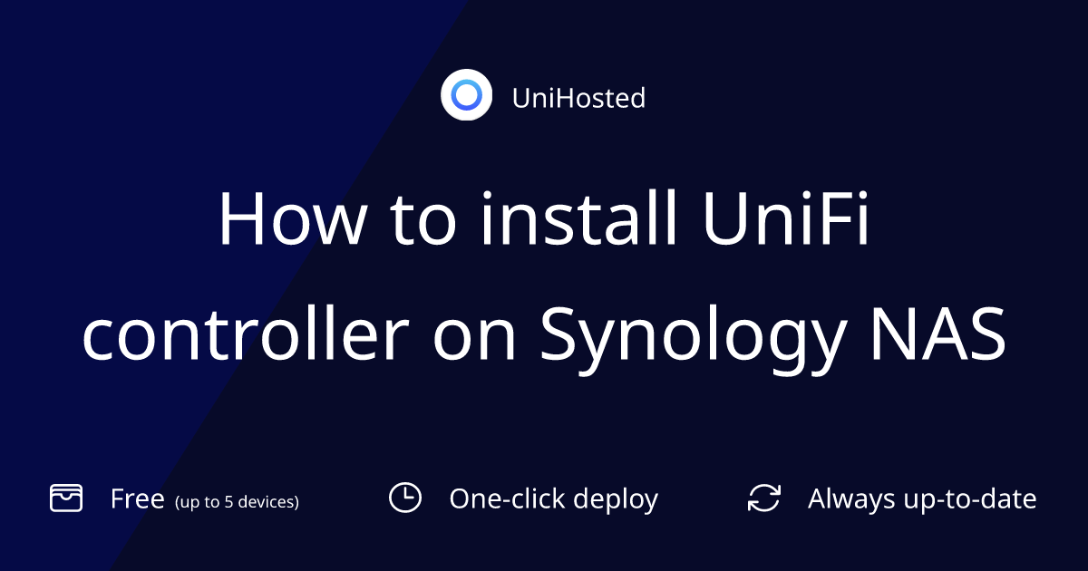 How to install UniFi controller on Synology NAS