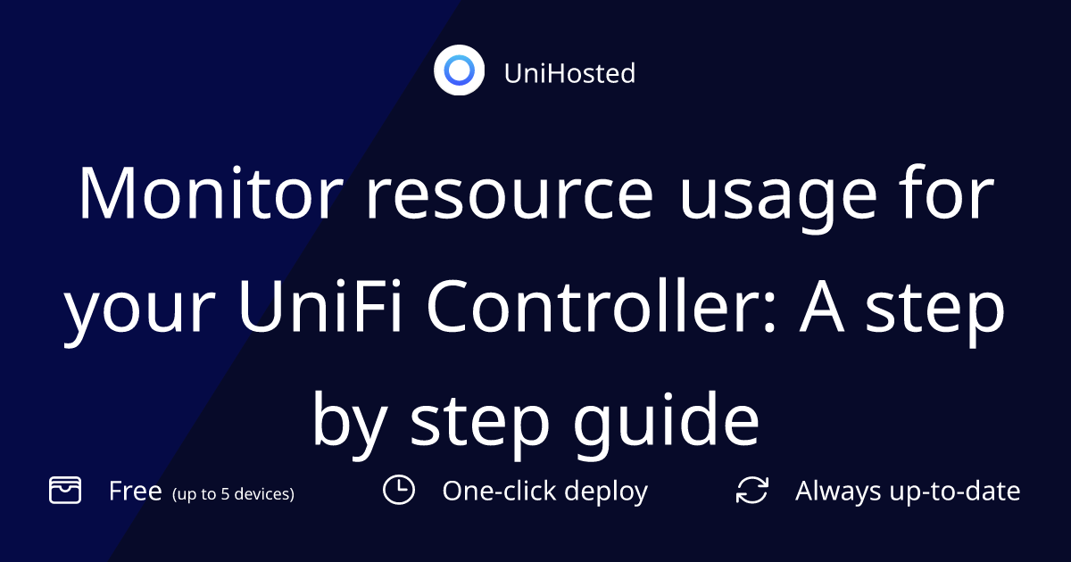 Monitor resource usage for your UniFi Controller: A step by step guide