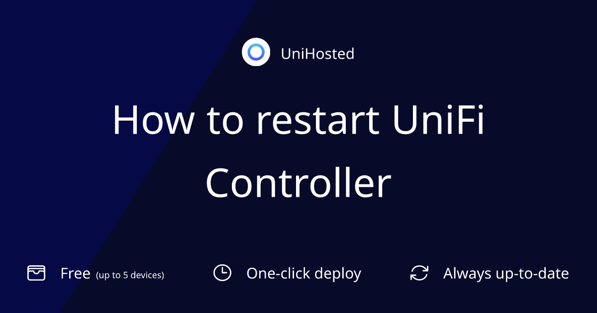 How to restart UniFi Controller