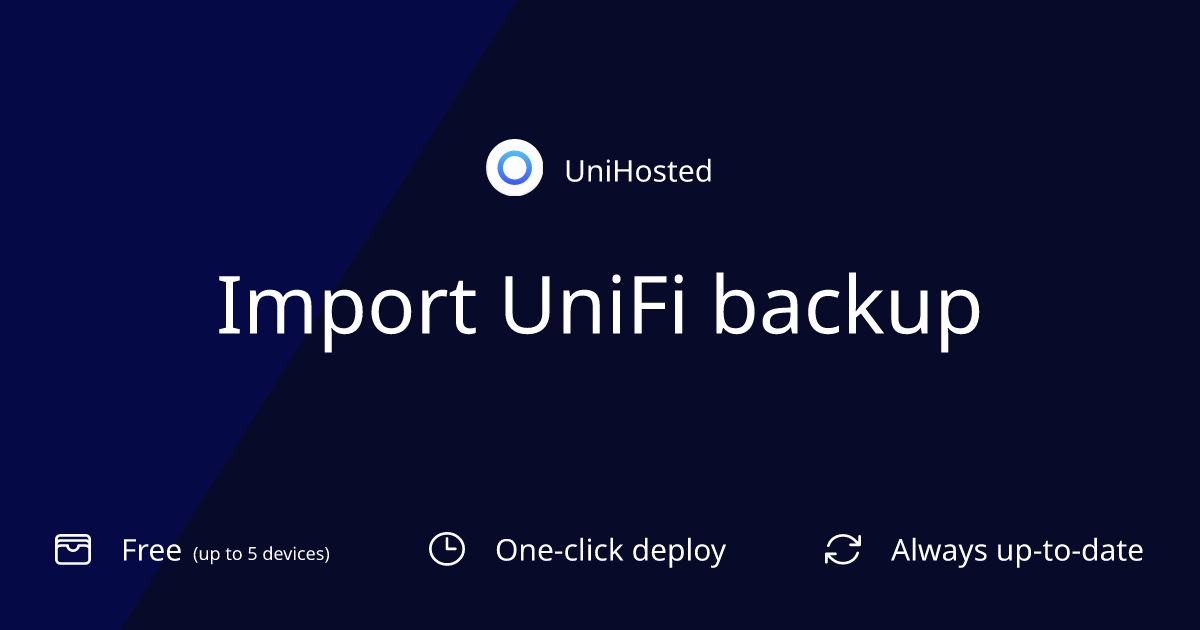 Import UniFi backup