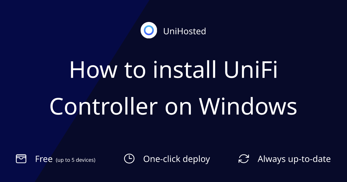 How to install UniFi Controller on Windows