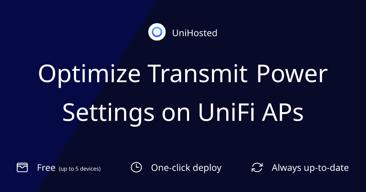 Optimize Transmit Power Settings on UniFi APs