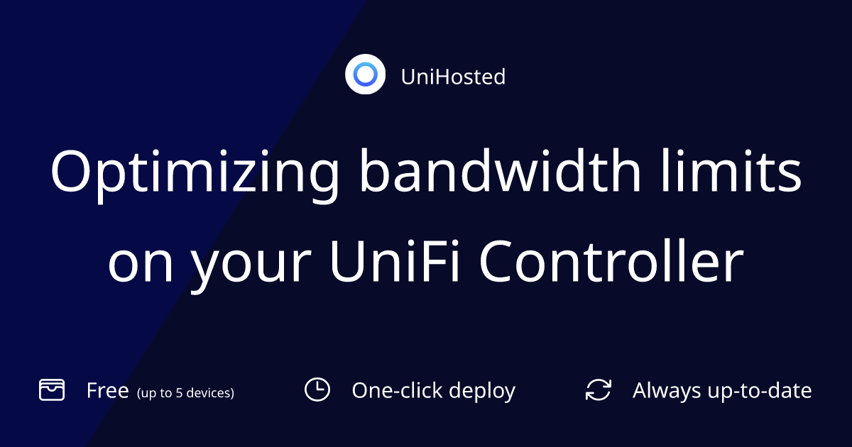 Optimizing bandwidth limits on your UniFi Controller