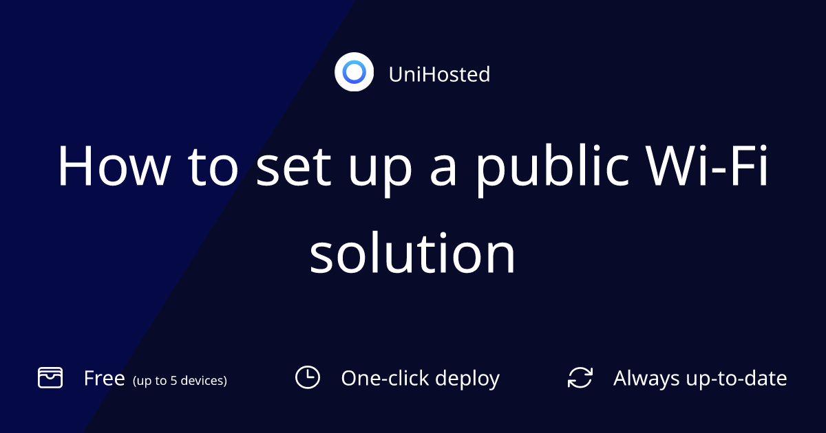 How to set up a public Wi-Fi solution