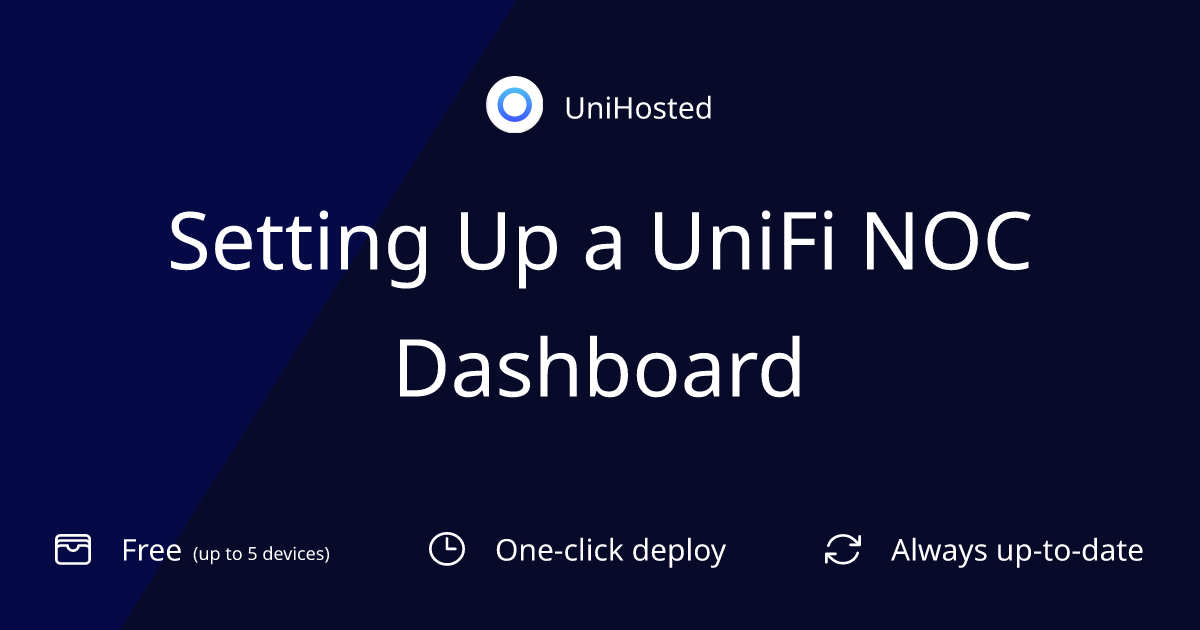 Setting Up a UniFi NOC Dashboard