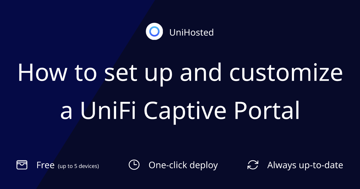 How to set up and customize a UniFi Captive Portal