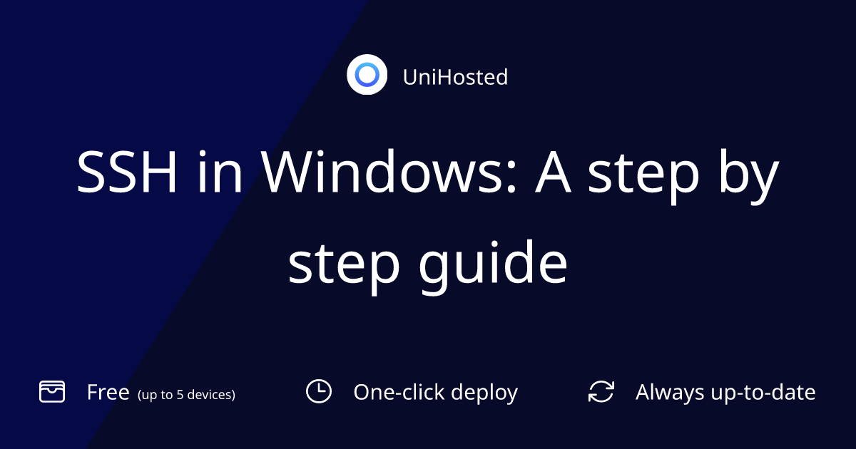 SSH in Windows: A step by step guide
