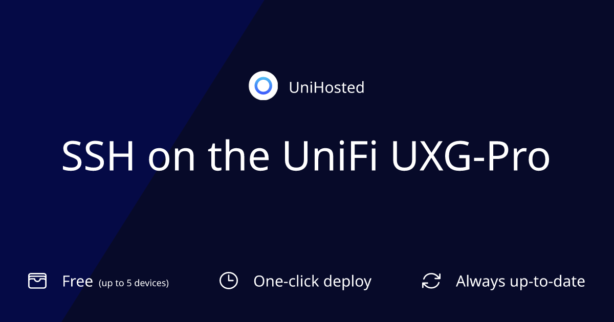 SSH on the UniFi UXG-Pro
