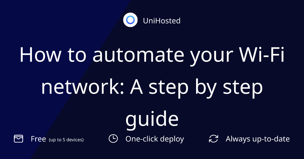 How to automate your Wi-Fi network: A step by step guide
