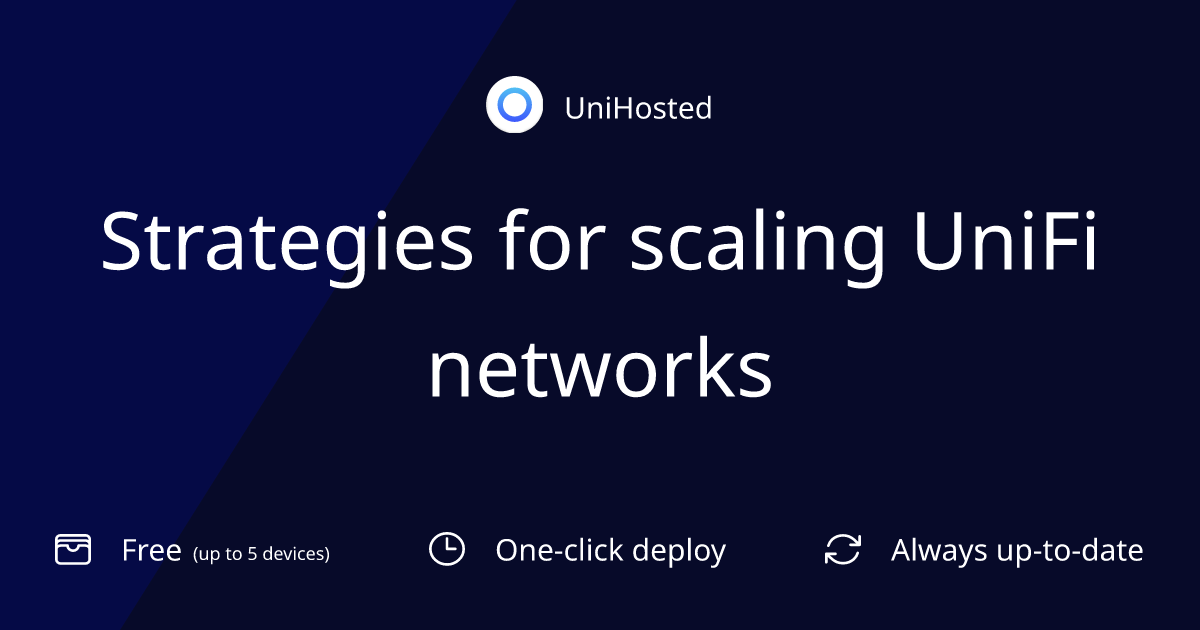 Strategies for scaling UniFi networks