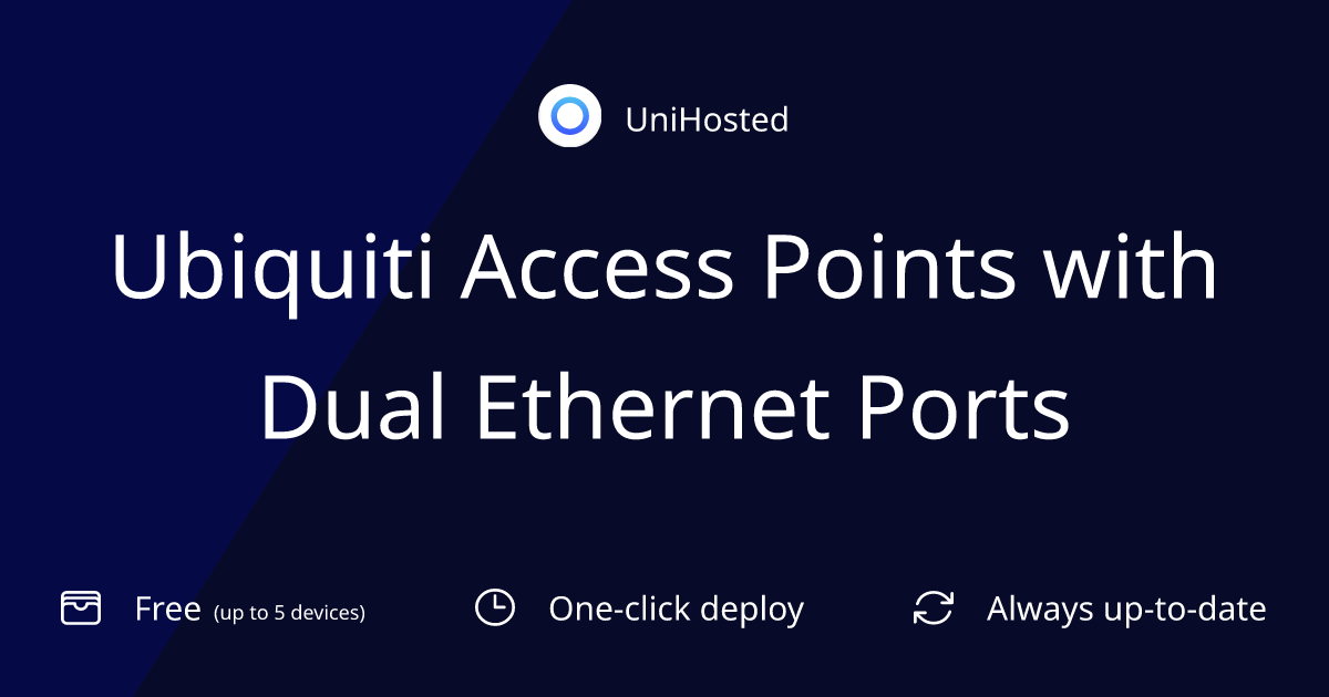 Ubiquiti Access Points with Dual Ethernet Ports