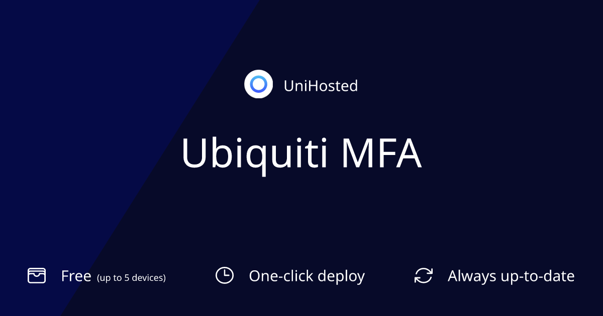 Ubiquiti MFA