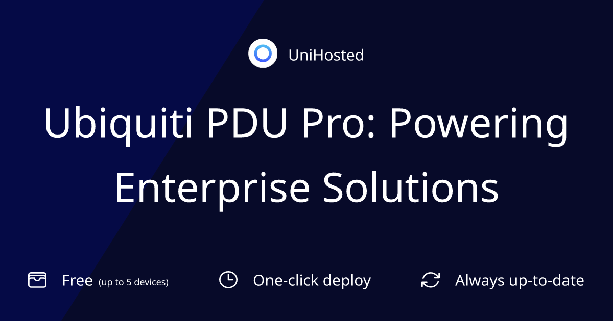 Ubiquiti PDU Pro: Powering Enterprise Solutions