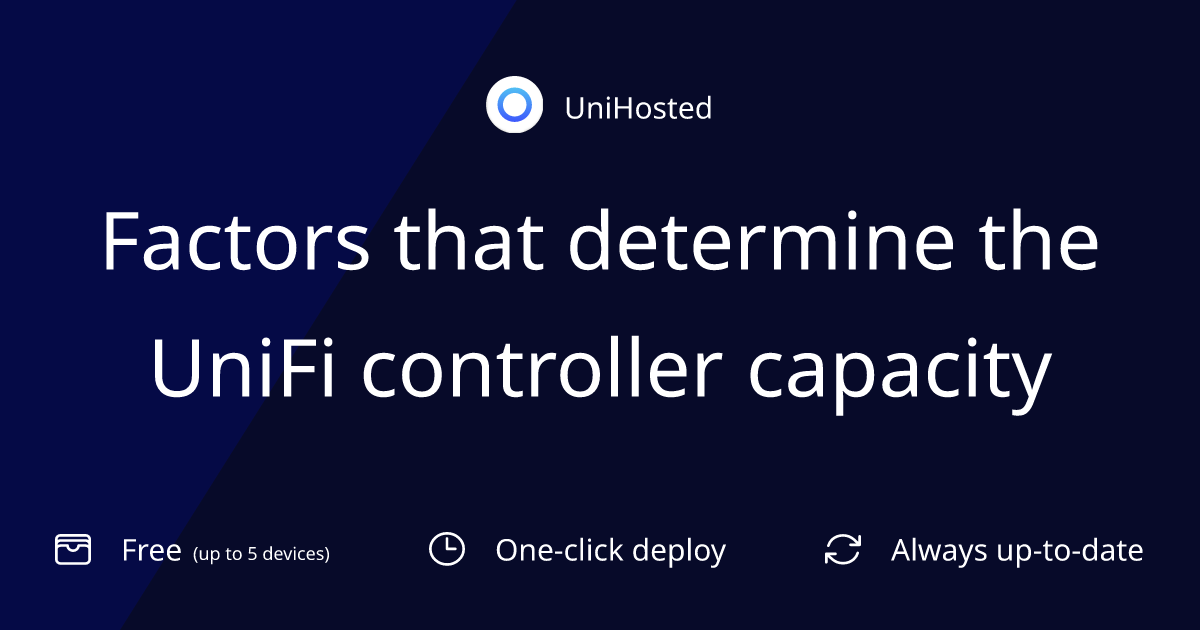 Factors that determine the UniFi controller capacity