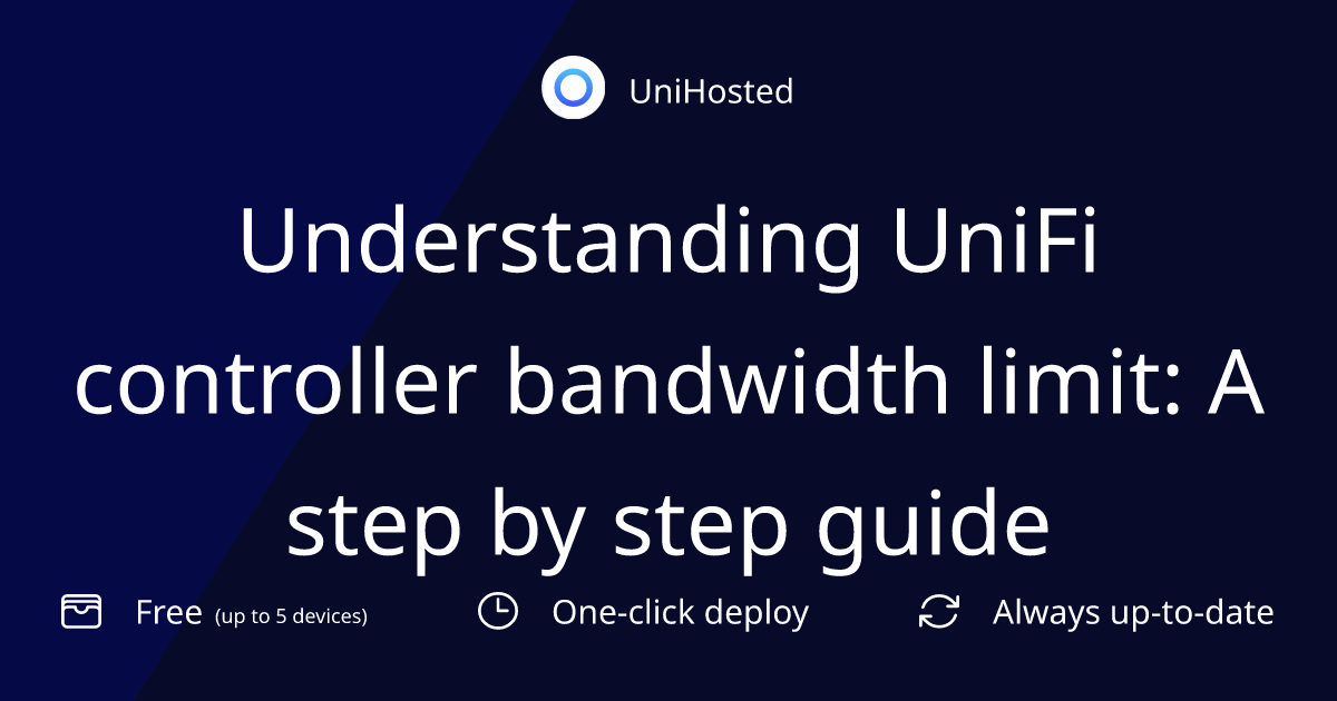 Understanding UniFi controller bandwidth limit: A step by step guide