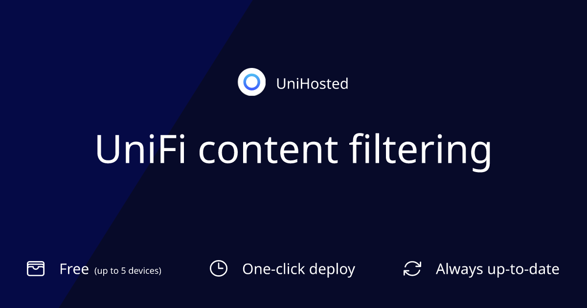 UniFi content filtering