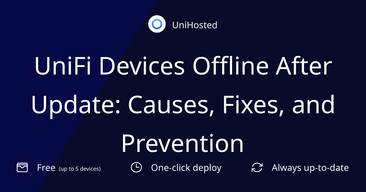 UniFi Devices Offline After Update: Causes, Fixes, and Prevention