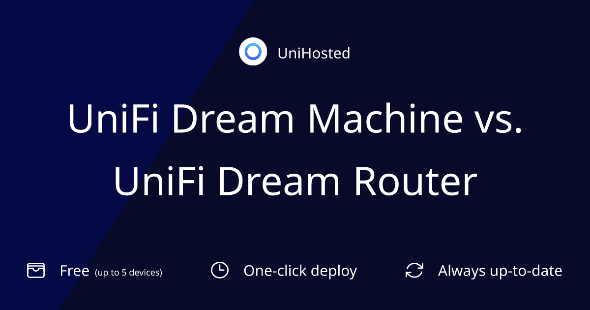 UniFi Dream Machine vs. UniFi Dream Router