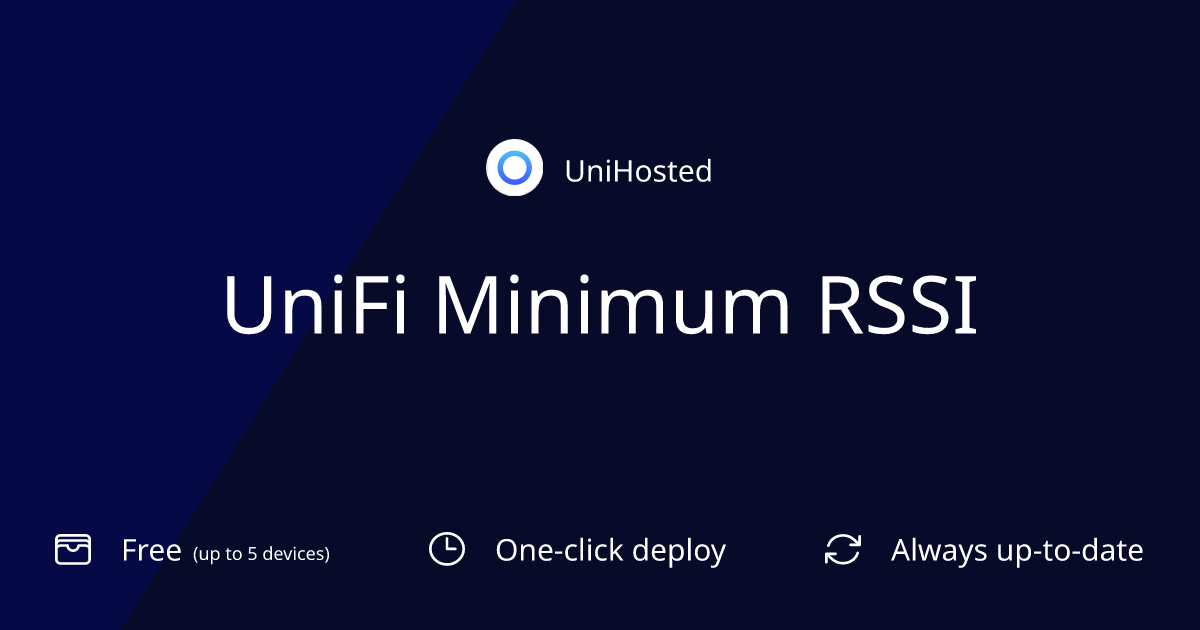 UniFi Minimum RSSI