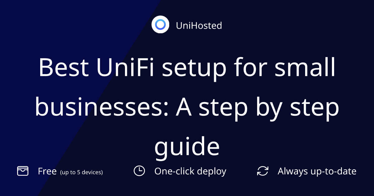 Best UniFi setup for small businesses: A step by step guide
