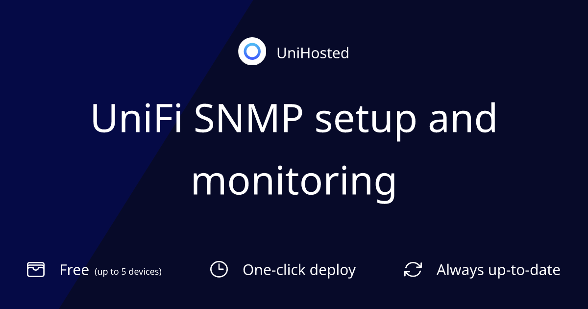 UniFi SNMP setup and monitoring