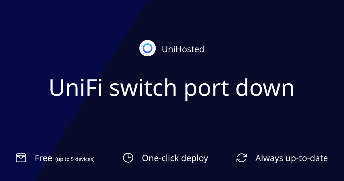 UniFi switch port down