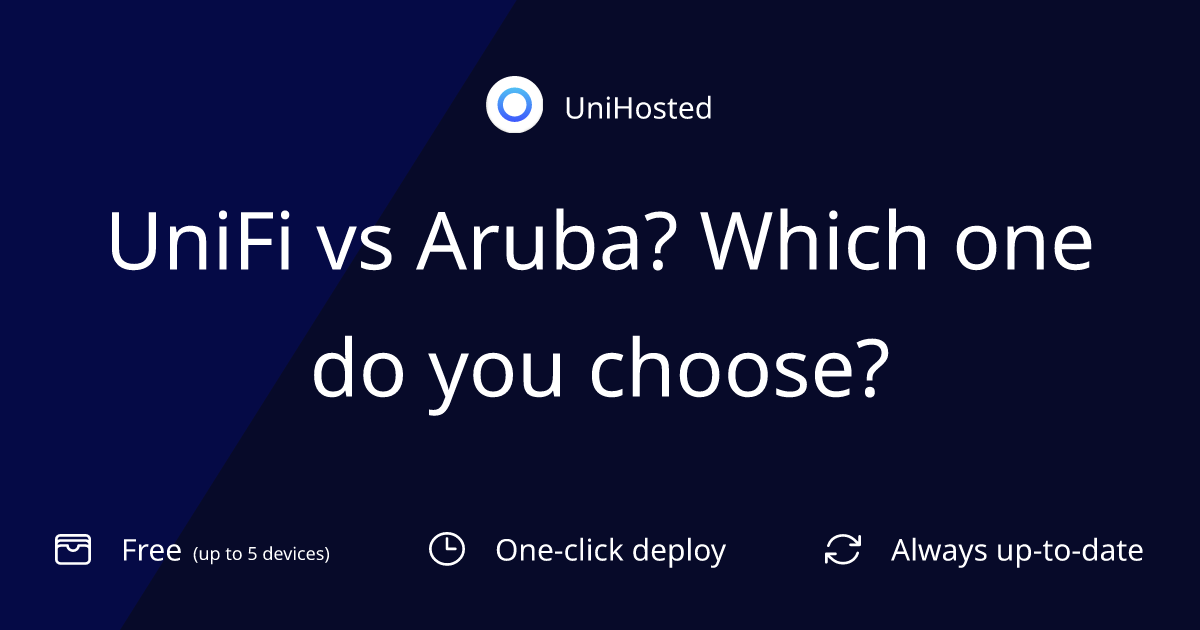 UniFi vs Aruba? Which one do you choose?