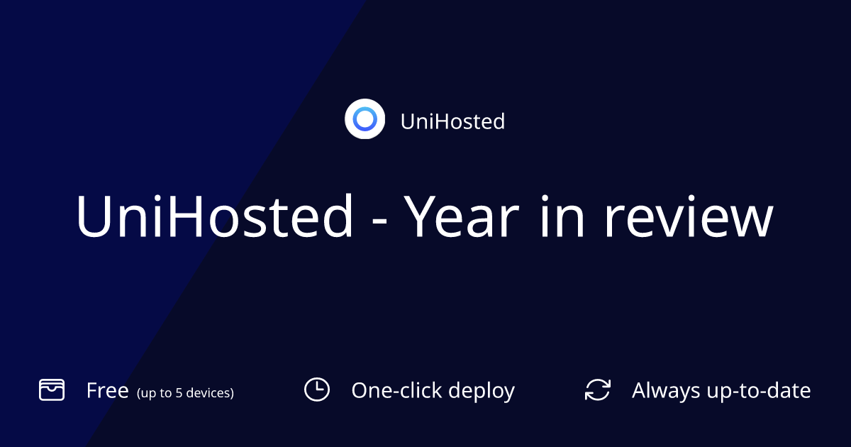UniHosted - Year in review